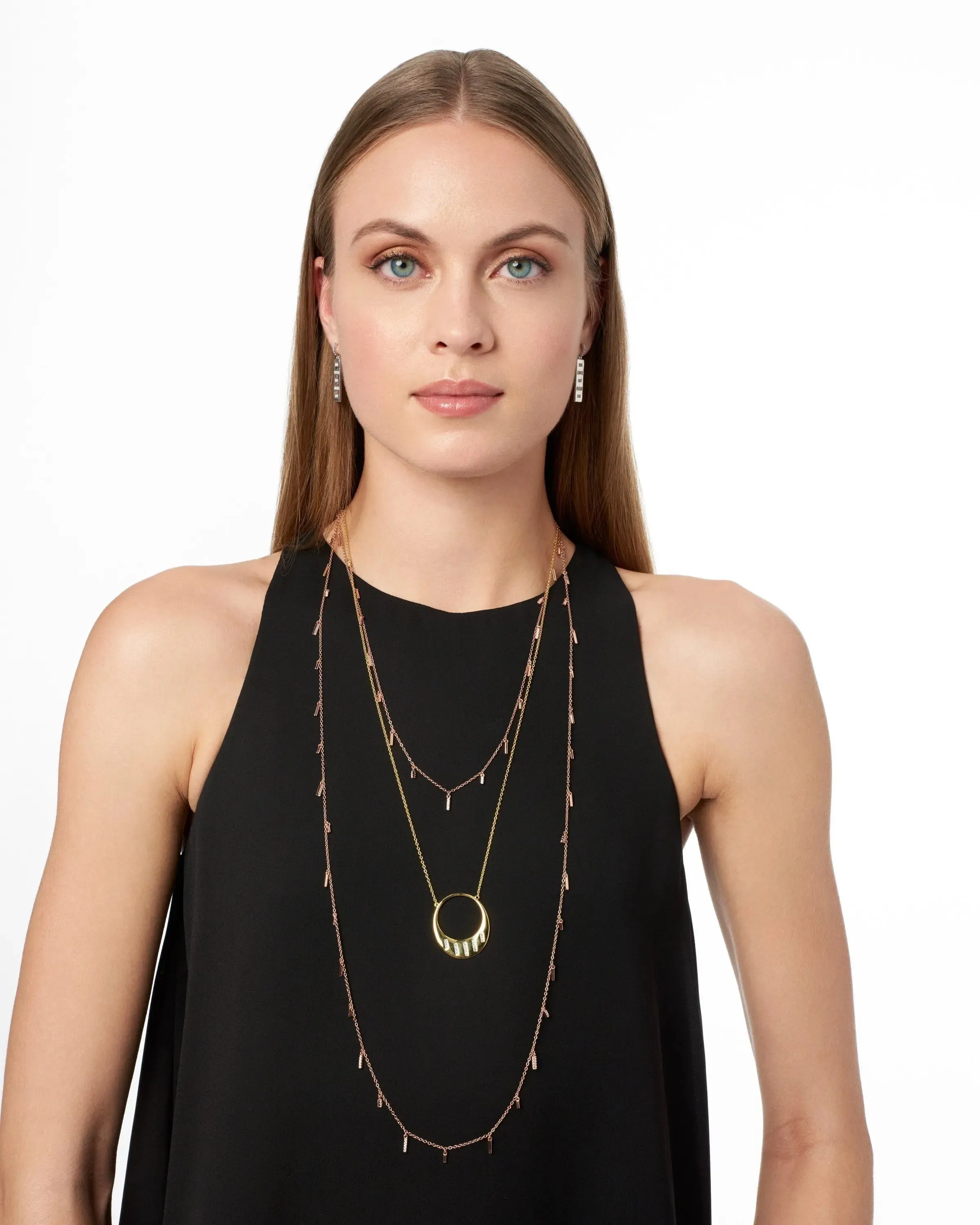 Radiance Open Pendant Necklace in Rose Gold