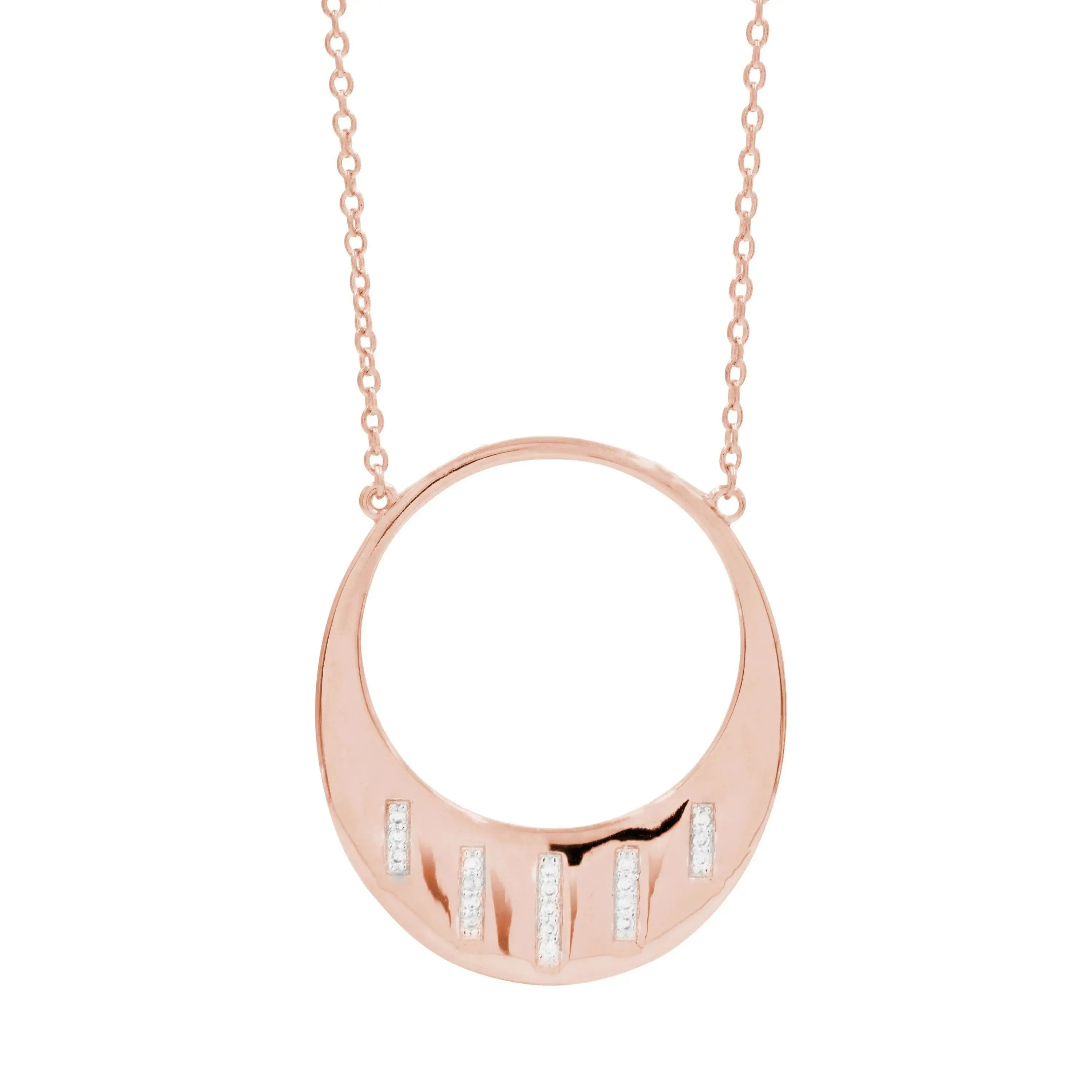 Radiance Open Pendant Necklace in Rose Gold
