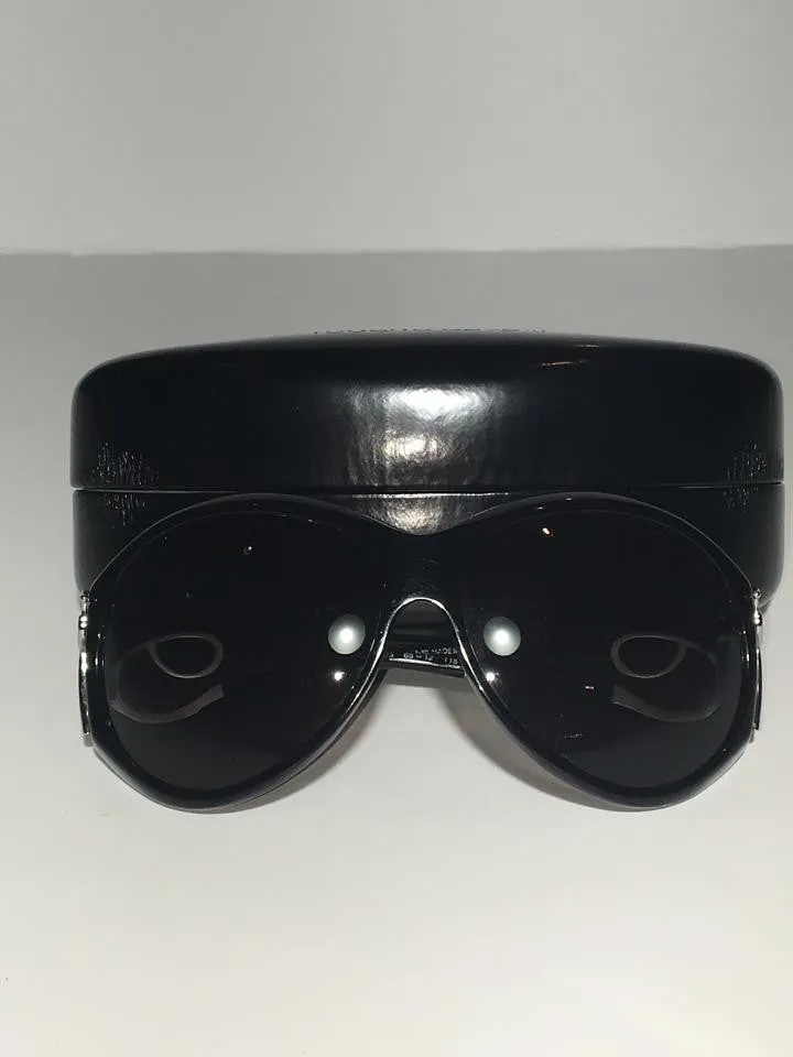 Roberto Cavalli - Black and Silver Sunglasses - One Size