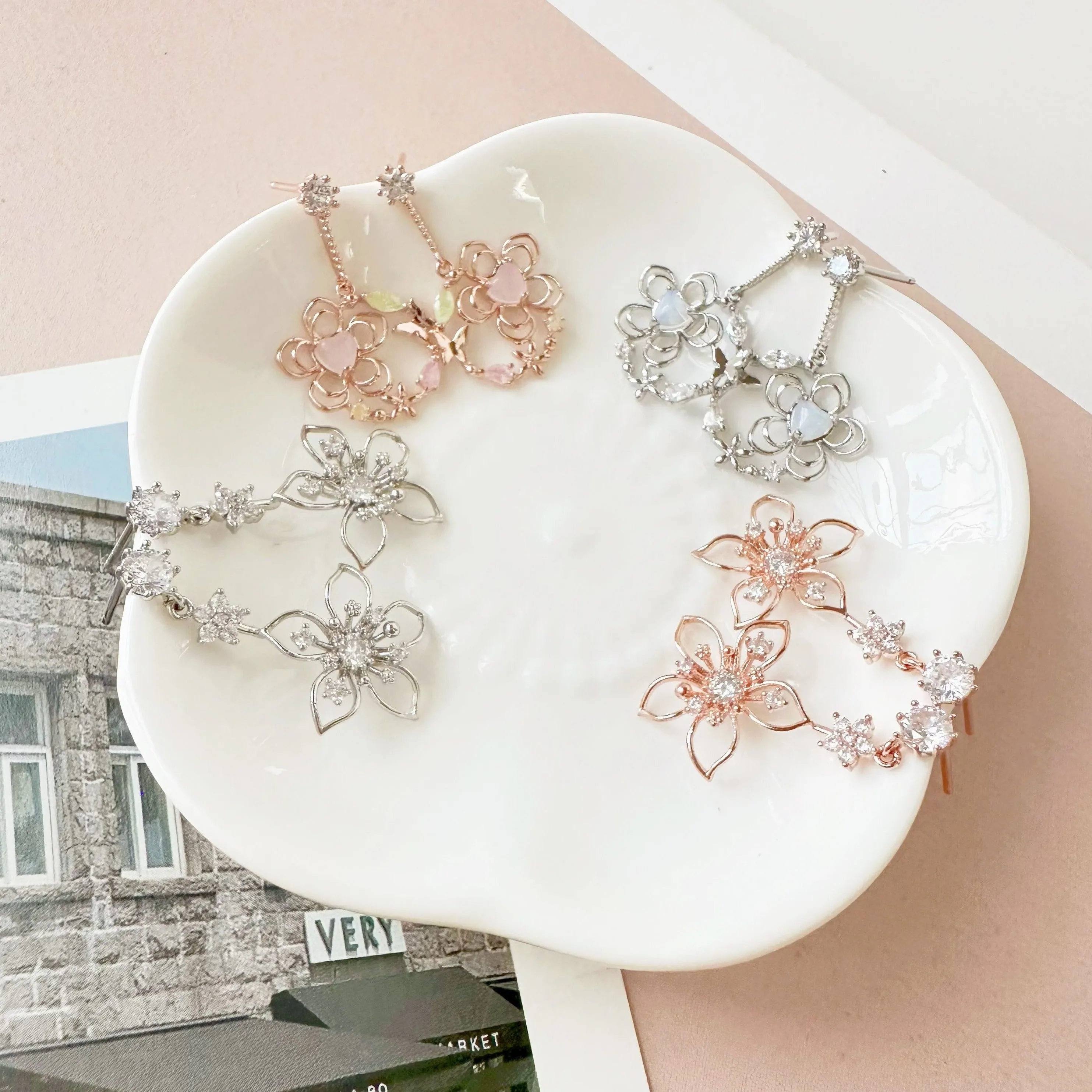 Rose Gold Daphne Earrings