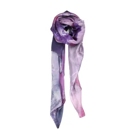 Rose Silk Scarf Pink/Purple Abstract Rose Silk Scarf