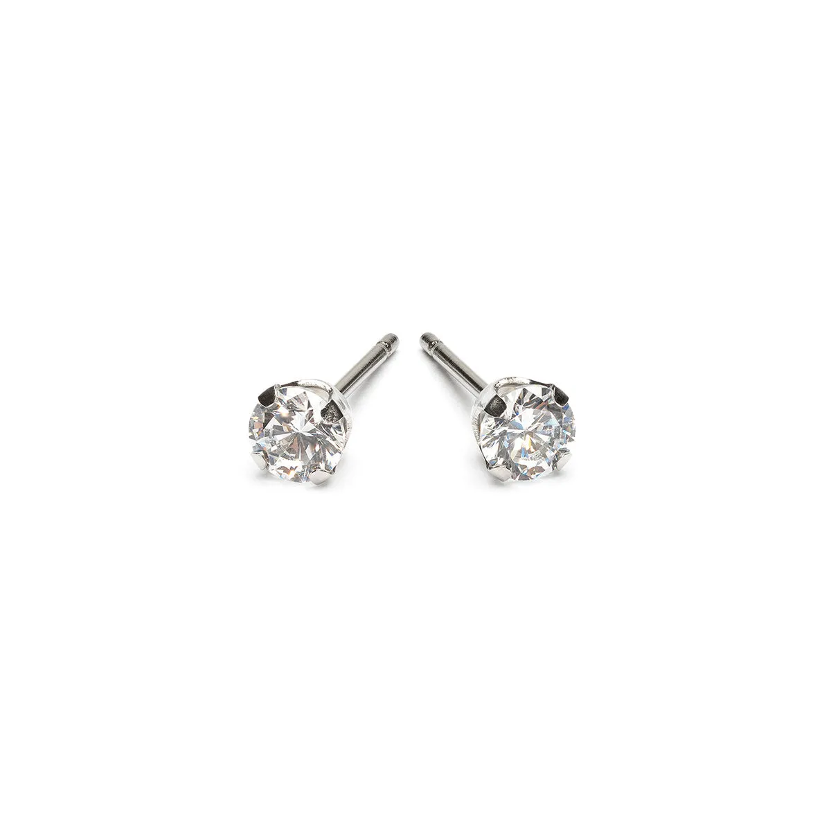Round Crystal 4mm Stud Earrings