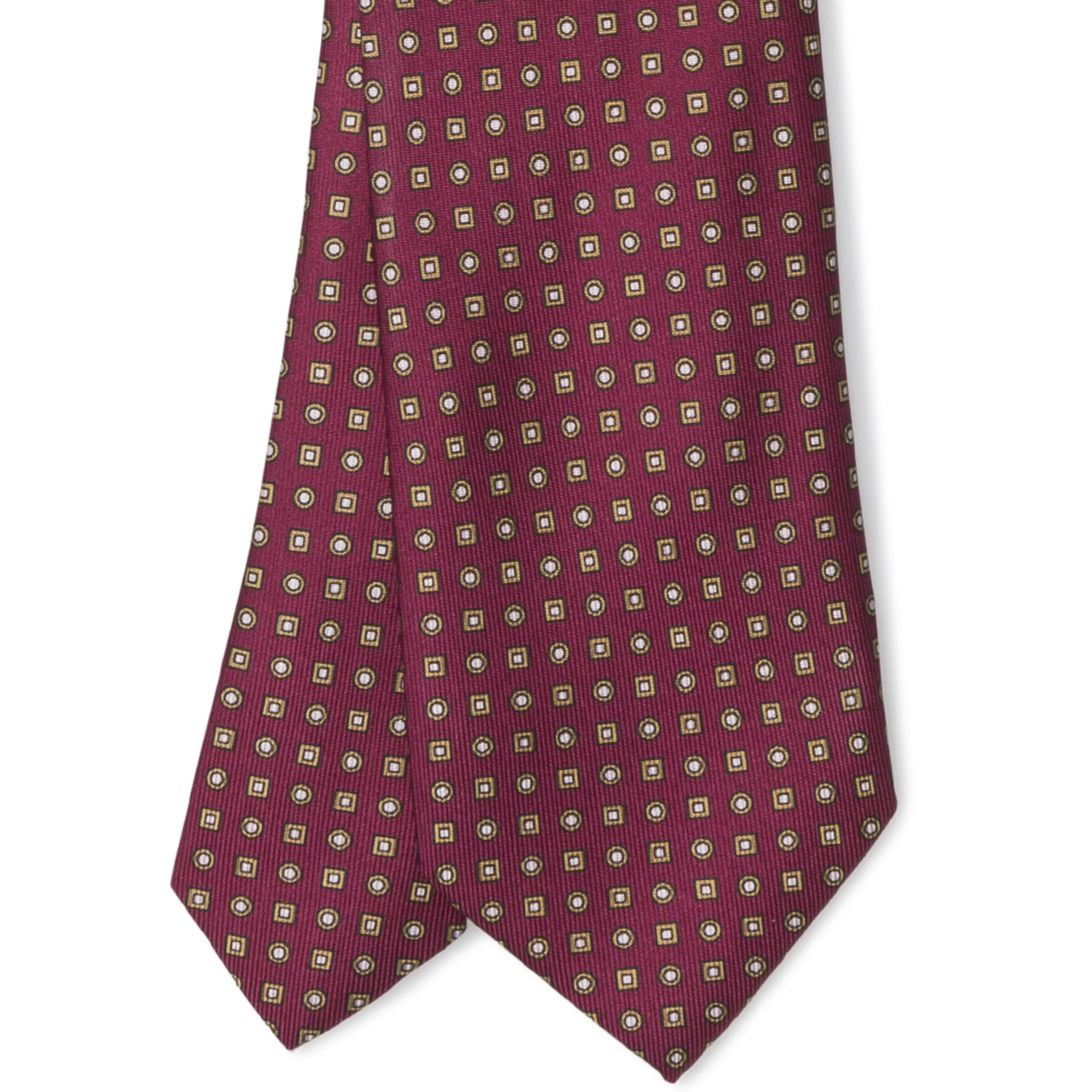 Silk Foulard Print Self-tip Tie