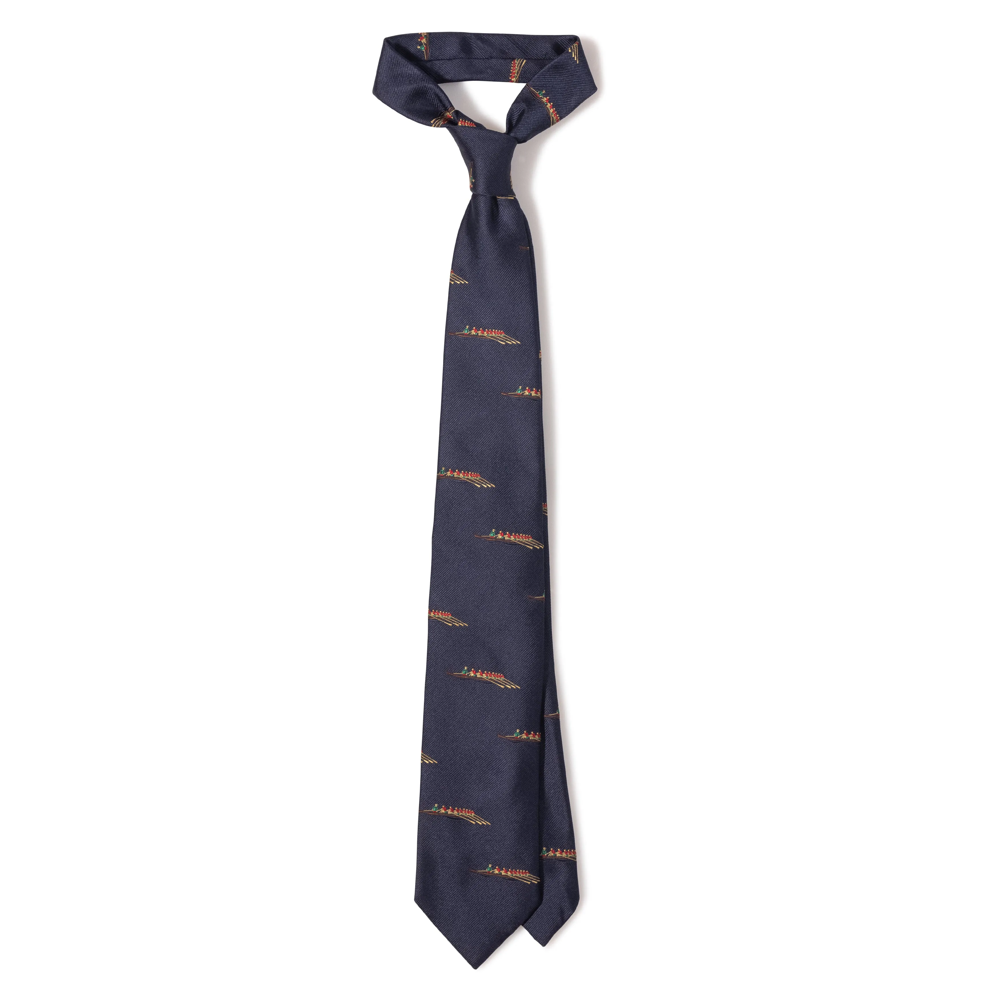 Silk Woven Rowing Tipped Tie