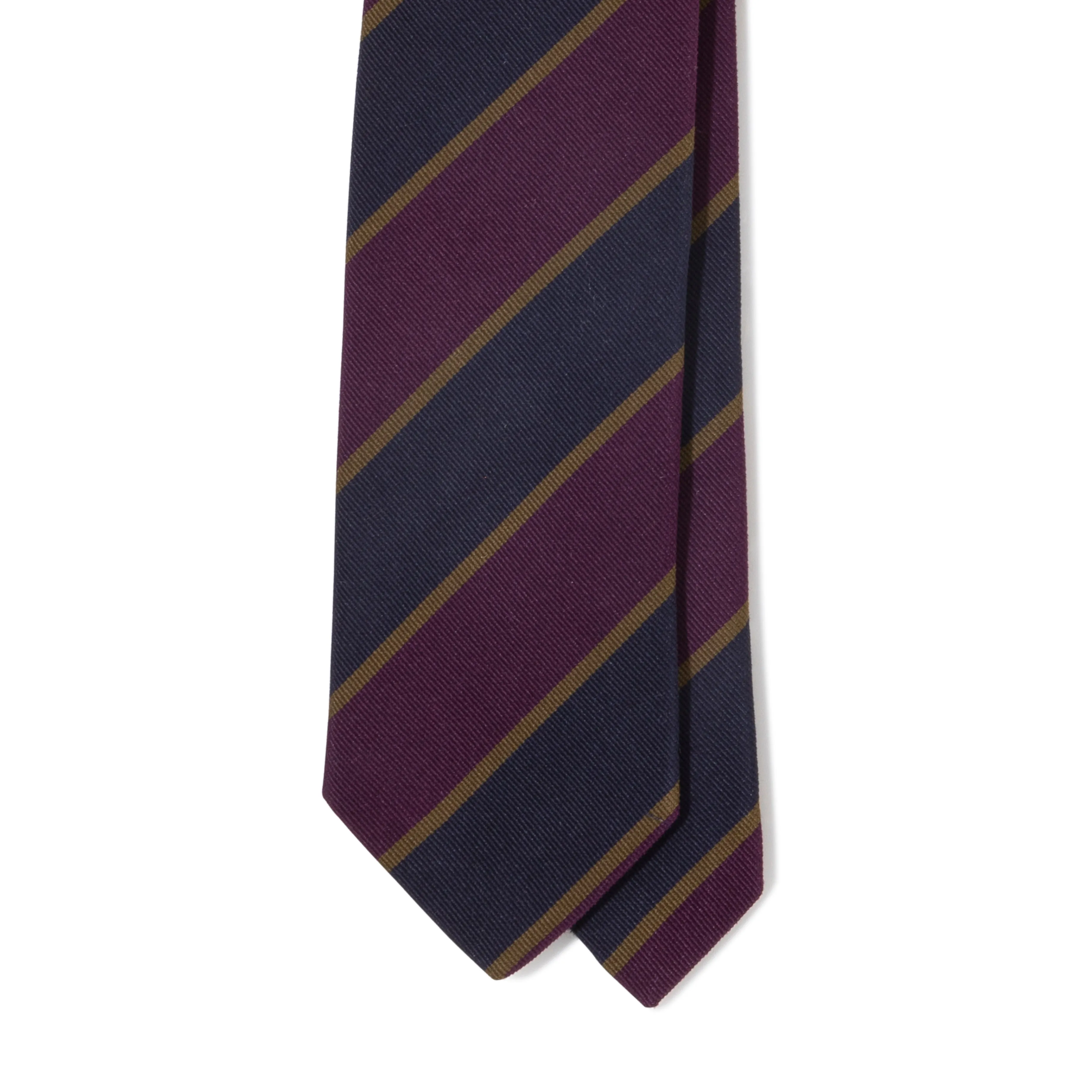 Silk Woven Stripe Repp Tipped Tie