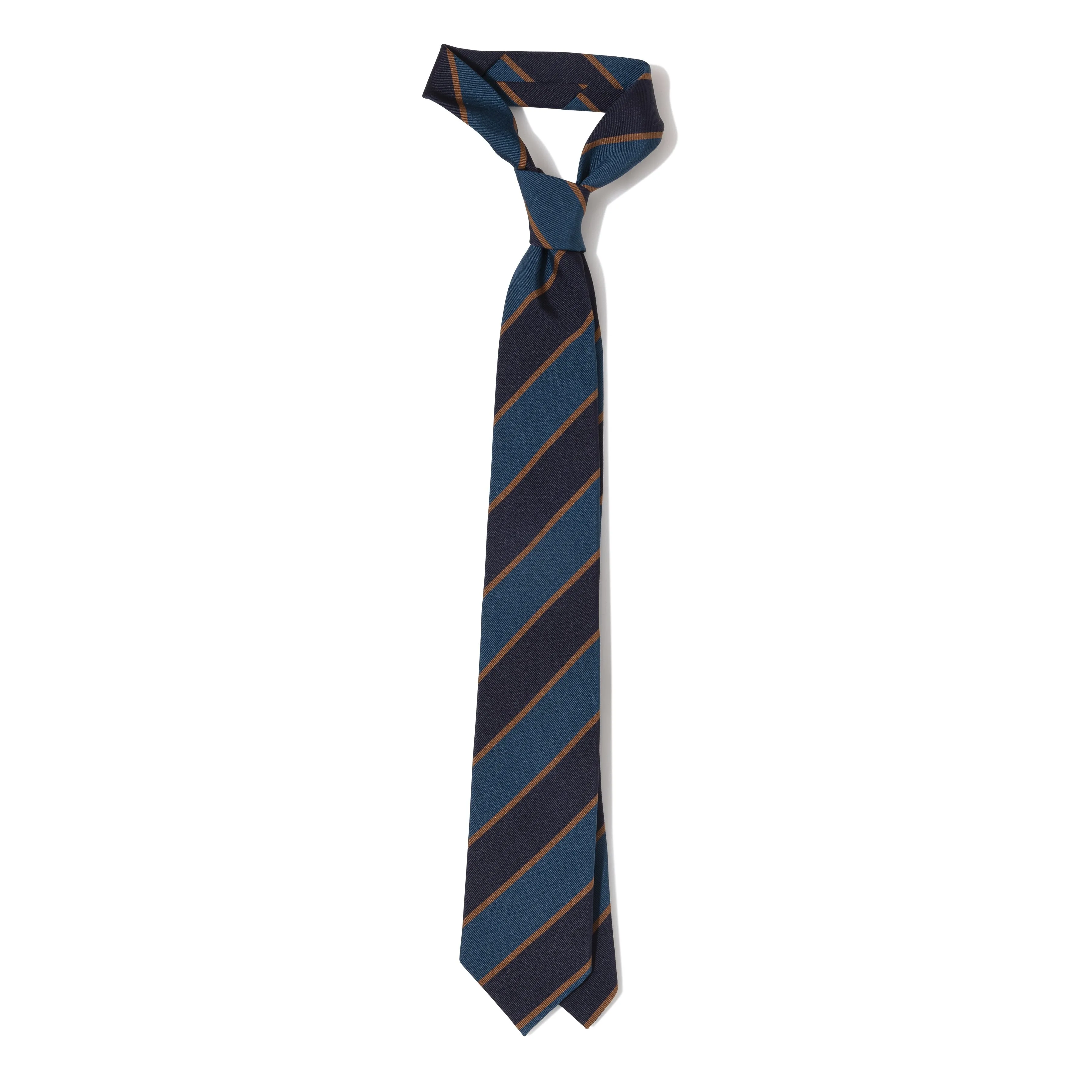 Silk Woven Stripe Repp Tipped Tie