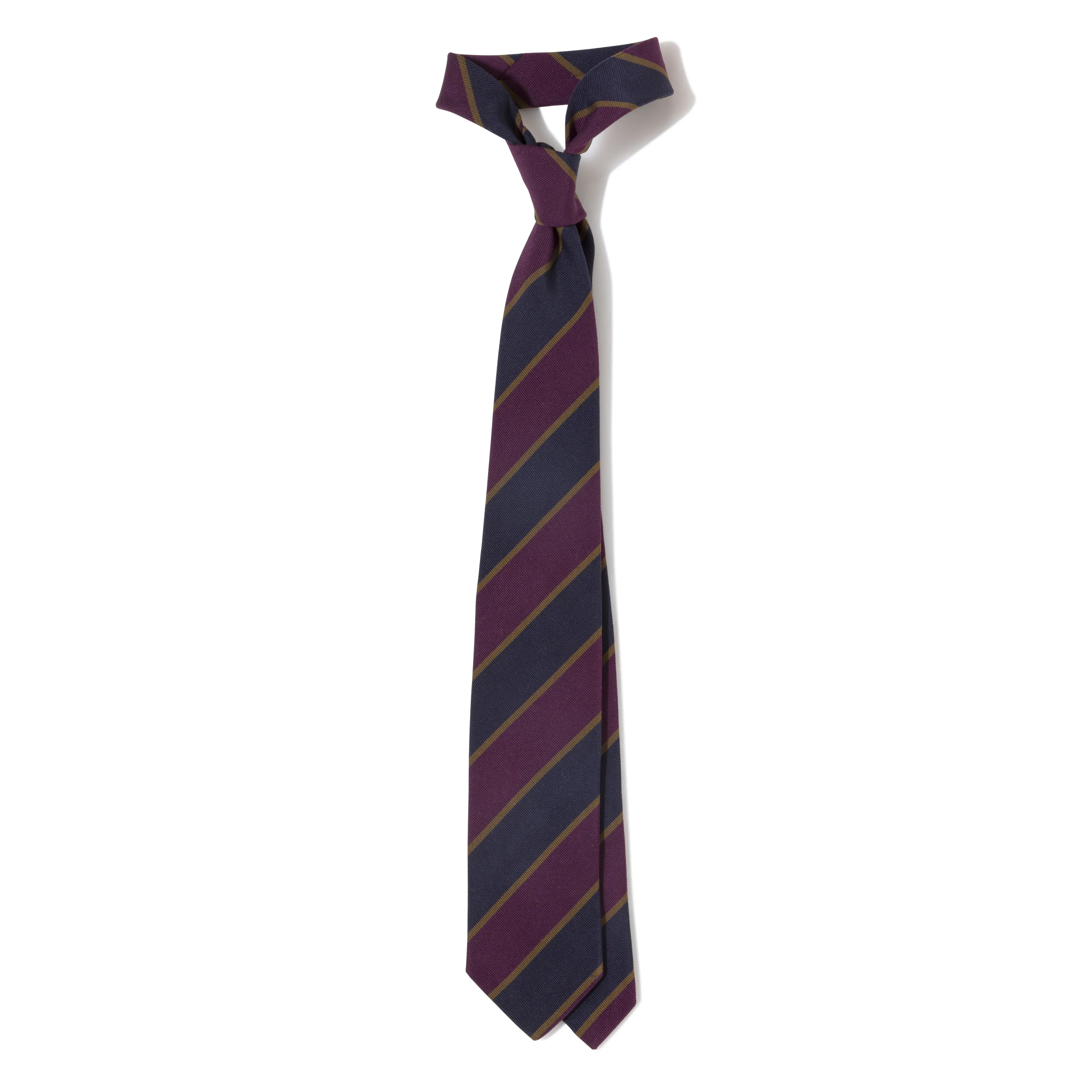 Silk Woven Stripe Repp Tipped Tie