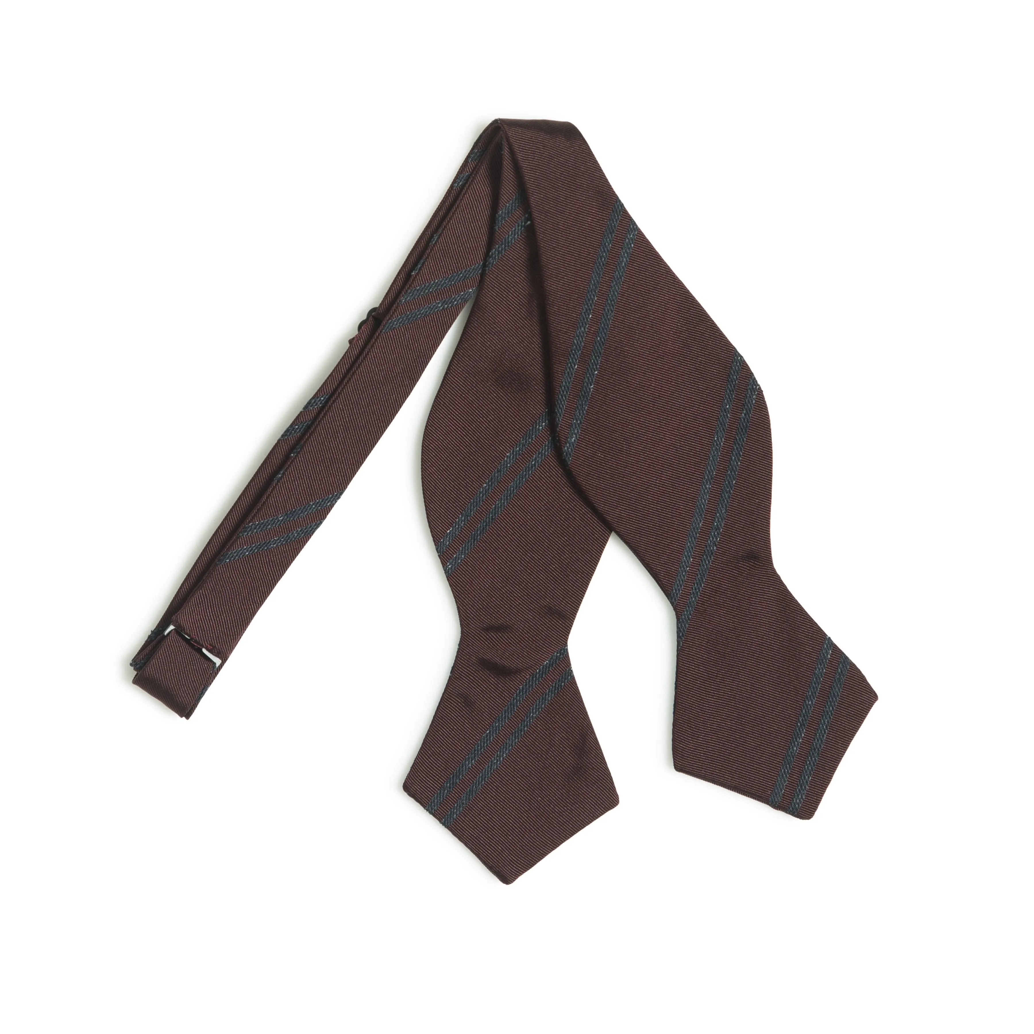 Silk/Cotton Mogador Stripe Bowtie