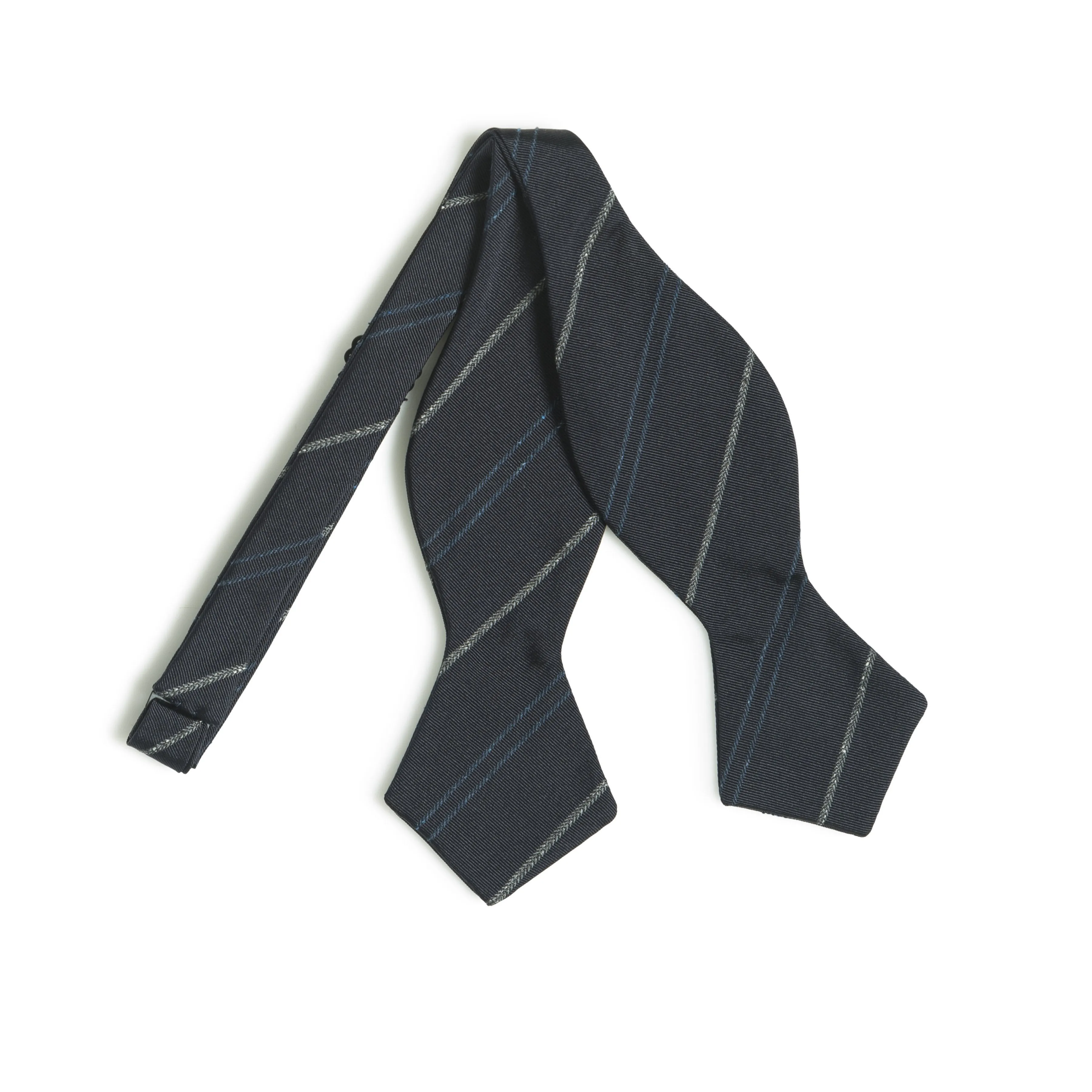 Silk/Cotton Mogador Stripe Bowtie