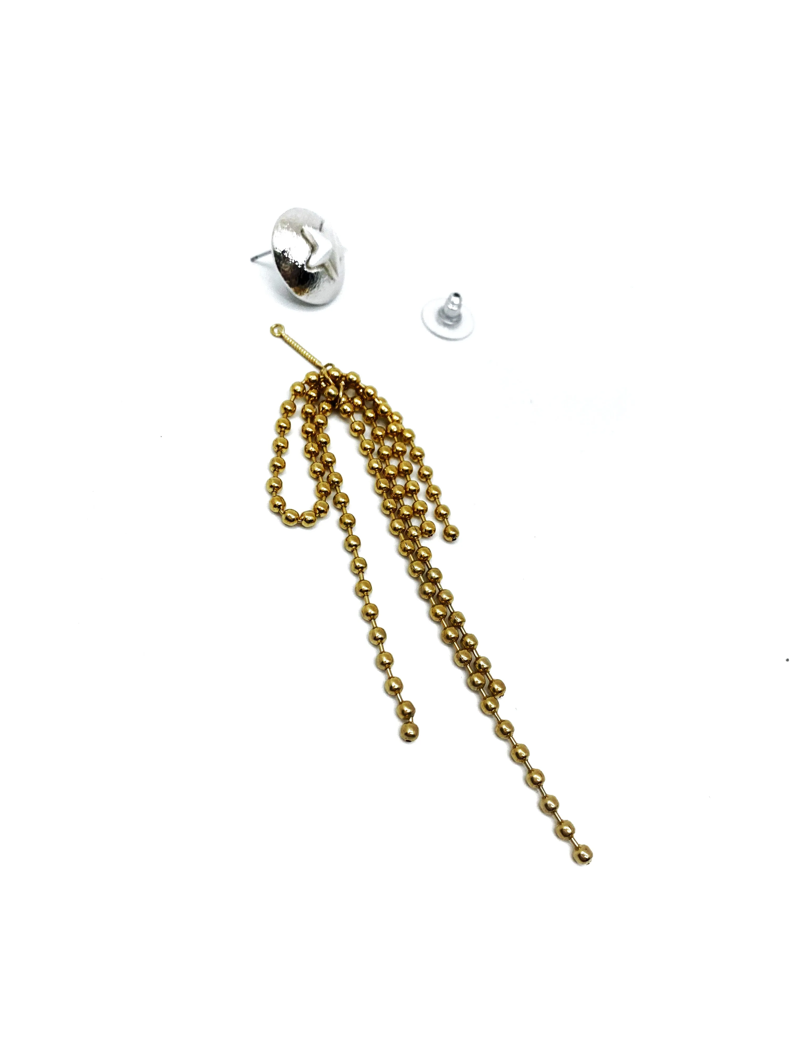 STAR SHEILD CHAIN DROP EARRINGS