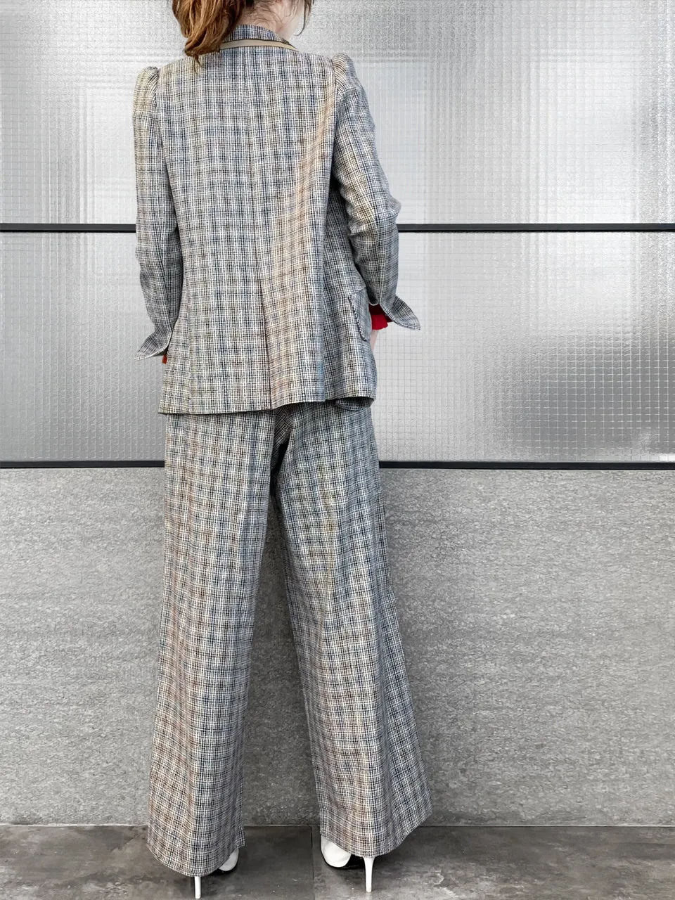 Surprise Sale! Classic Plaid Woollen Silk Blended Tailored Jacket