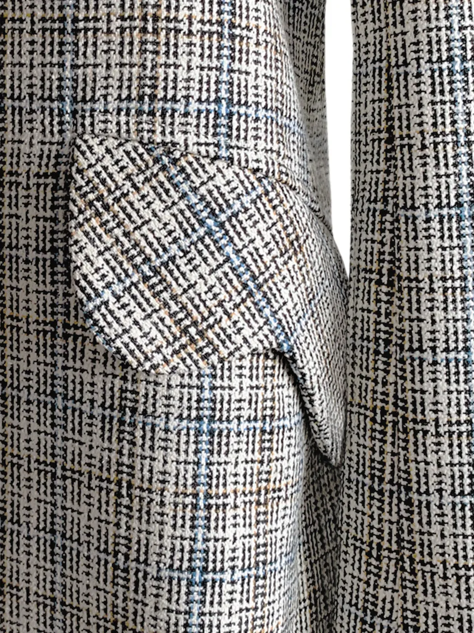 Surprise Sale! Classic Plaid Woollen Silk Blended Tailored Jacket