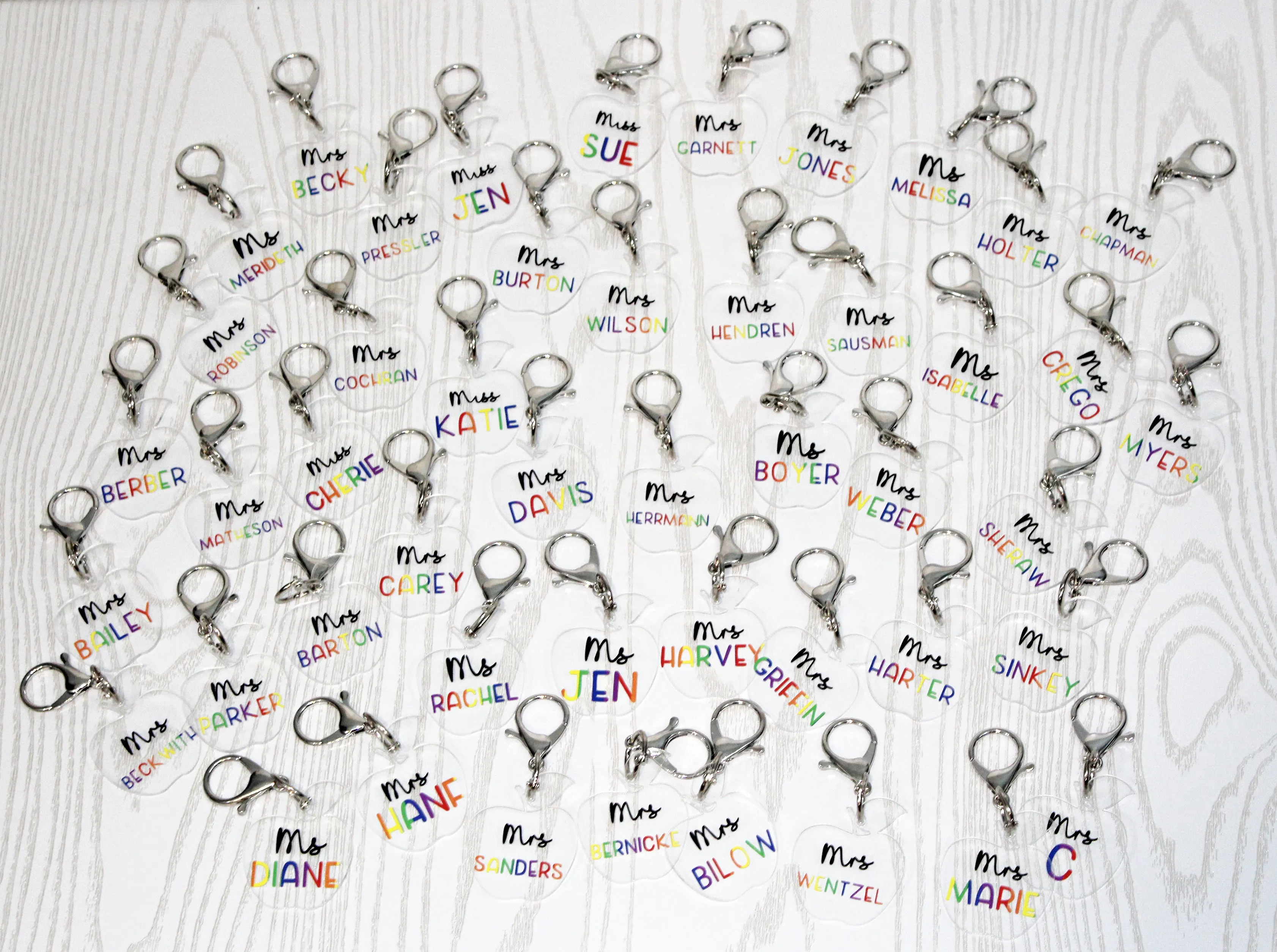 Teacher Appreciation Gift - Teacher Name Keychain - Teacher Keychain -Teacher Appreciation Keychain