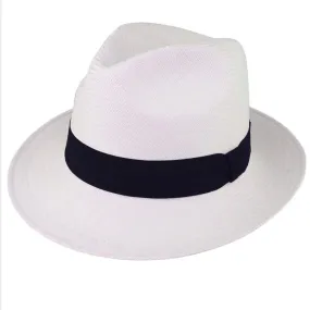 Teddy King Fedora - Panama Brisa #3 - 6cms Brim - Bleach - Size 55cms