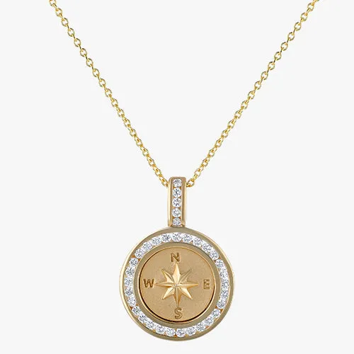 The Compass Diamond Pendant Necklace