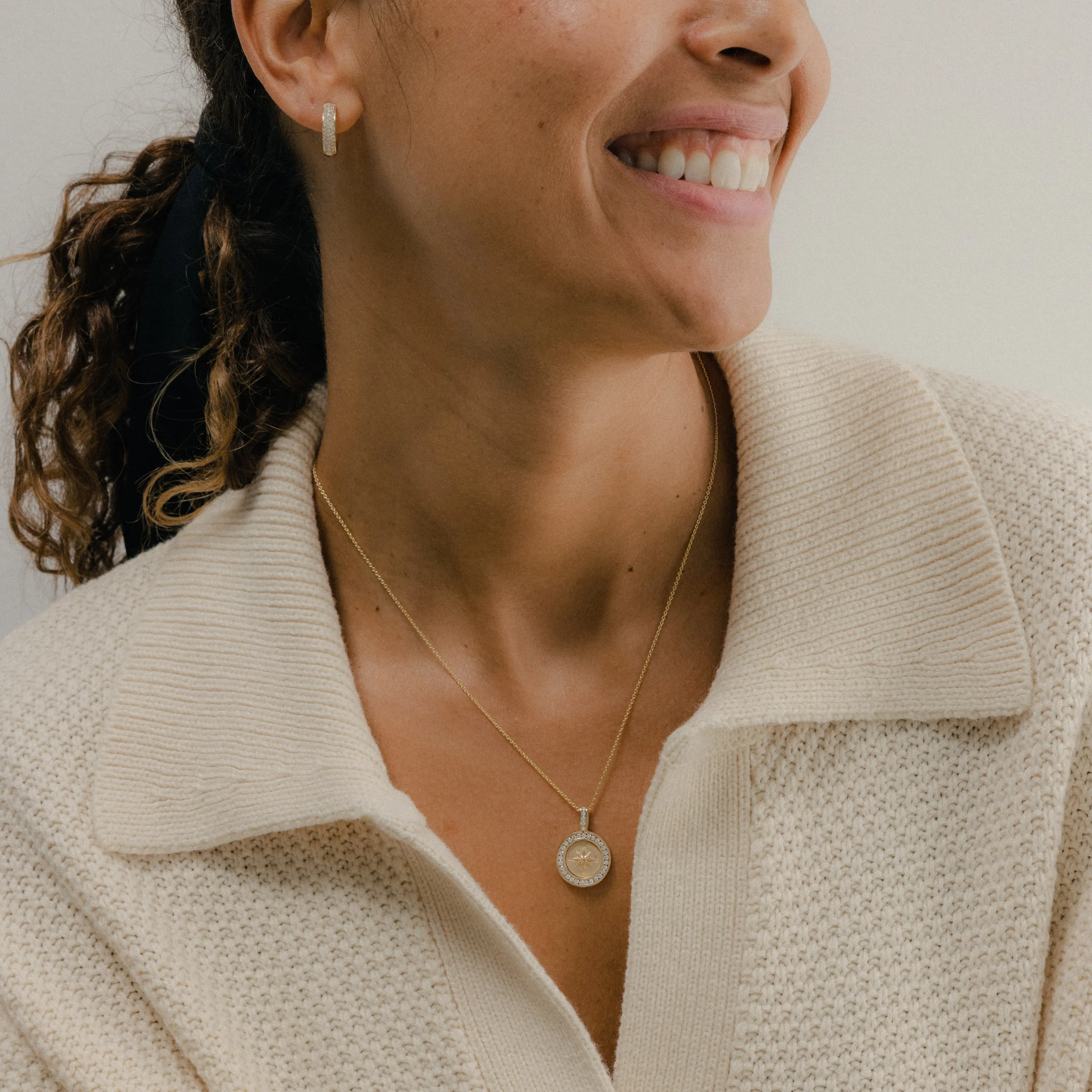 The Compass Diamond Pendant Necklace
