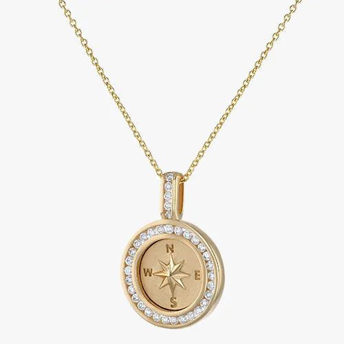The Compass Diamond Pendant Necklace