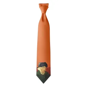 The Van Gogh Portrait Neck Tie - Orange